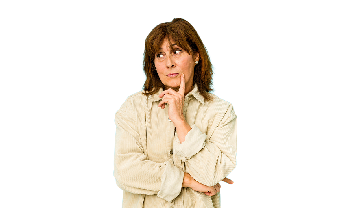 Senior woman thinking