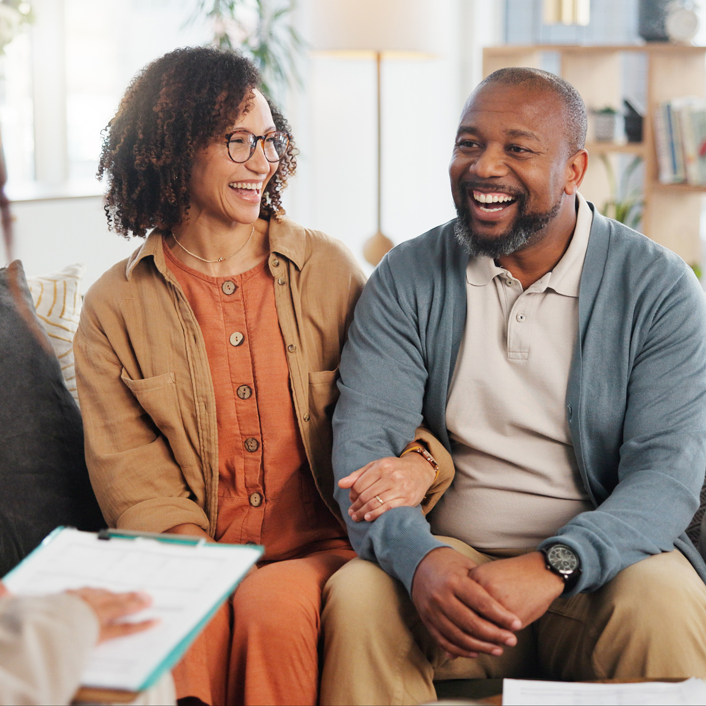 Clients discussing their retirement and investment options