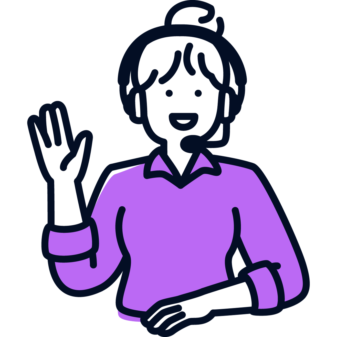 Illustrated purple woman