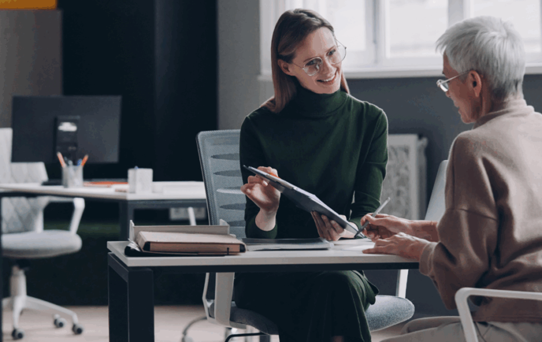Client & Adviser Talking