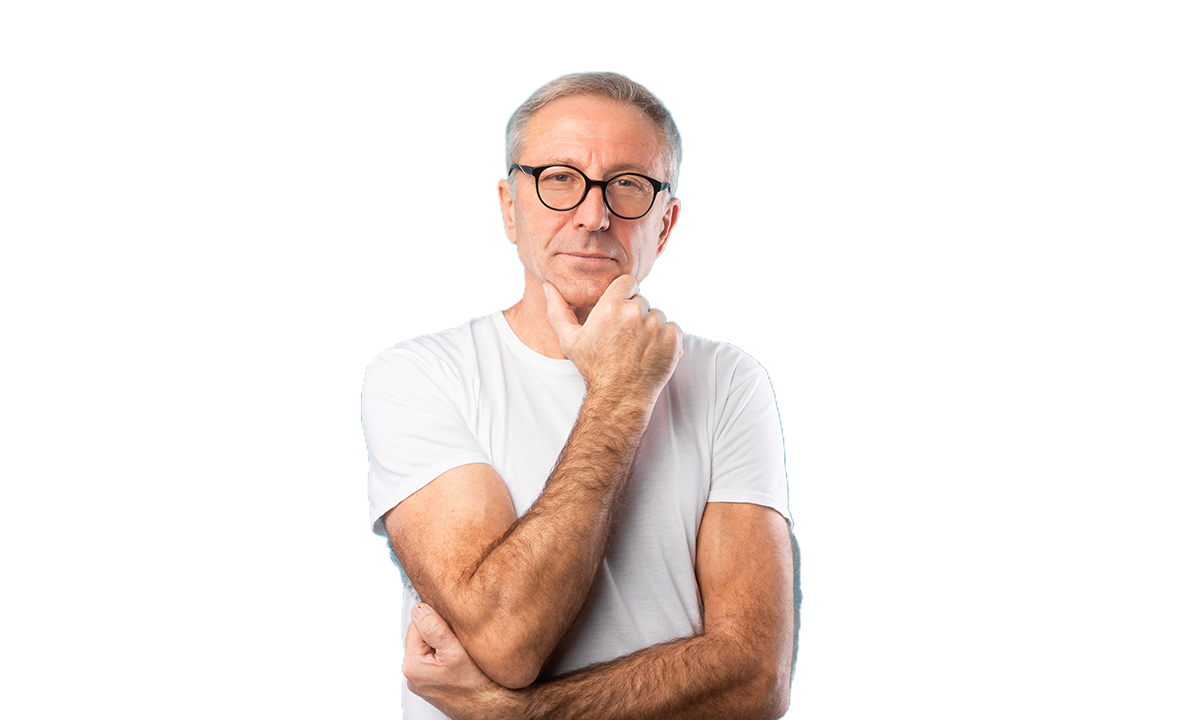 man thinking about retirement